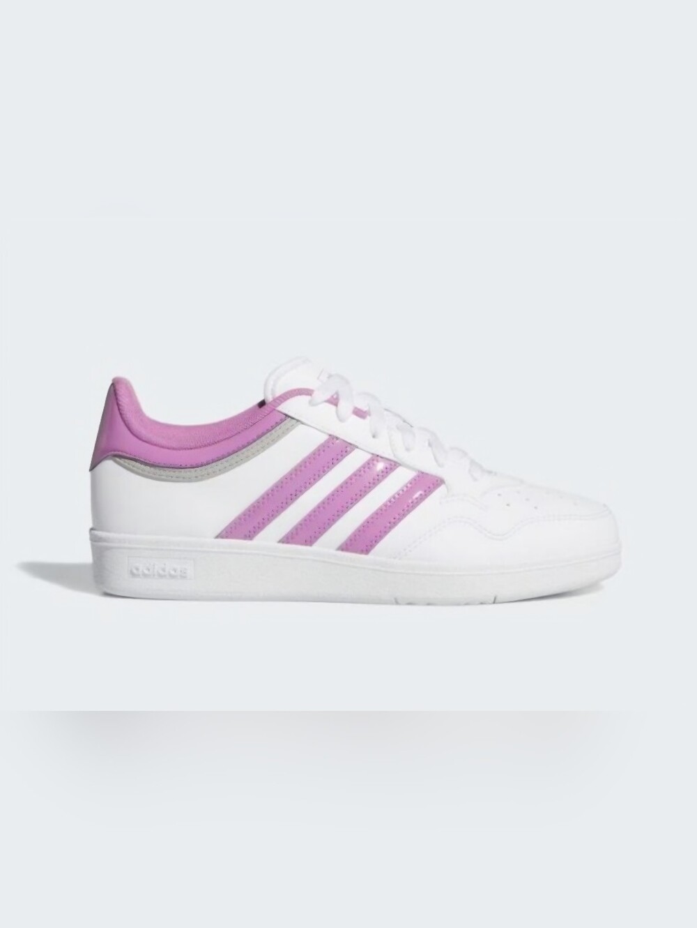 Adidas Women Size 7.5 Hoops 4.0 W Shoes Sneakers White Purple Lavender